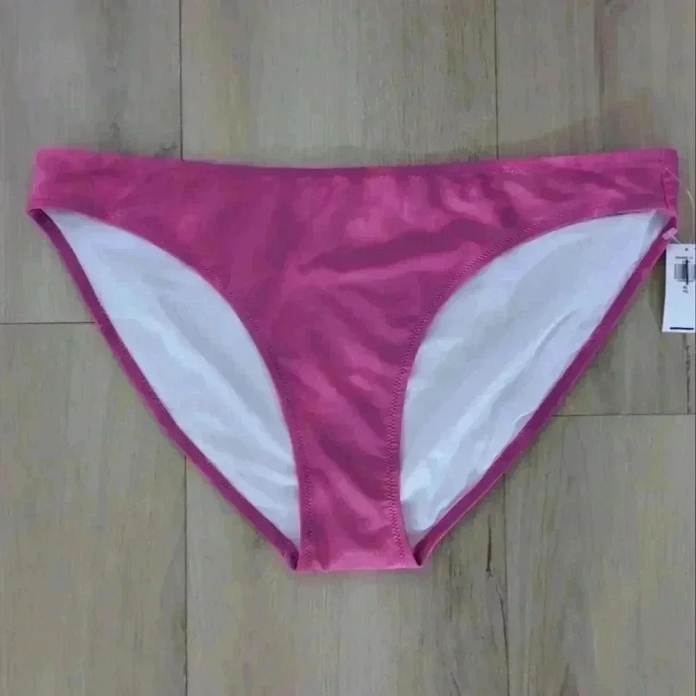 OLD NAVY | Women's Purple/Pink Acid Wash Mid-Rise Full Coverage Bikini Bottoms